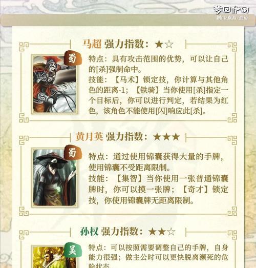三国杀中哪些角色具备回血能力?如何利用这些角色?